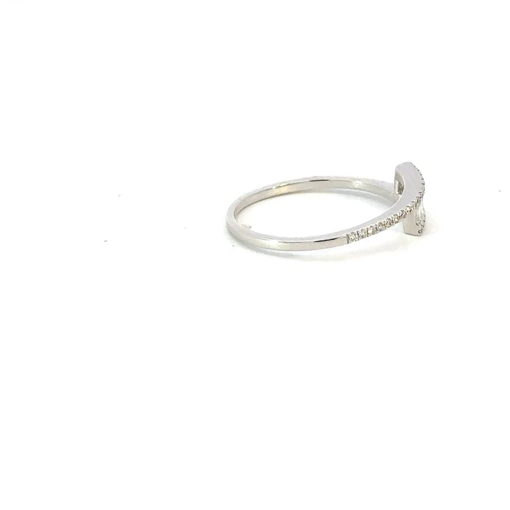 14K White Gold 0.22 cttw Diamond Ring