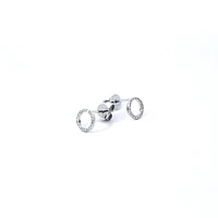 14K White Gold 0.10 cttw Diamond Earrings