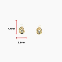 10K Gold 0.10cttw Round Brilliant Cut Canadian Diamond Earrings