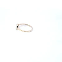 10K White & Yellow Gold 0.04cttw Diamond Double Circle/Eternity/Infinity Ring, size 6.5