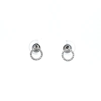 14K White Gold 0.10 cttw Diamond Earrings