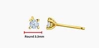 14K Yellow Gold 0.30cttw Lab Grown Diamond Stud Earrings
