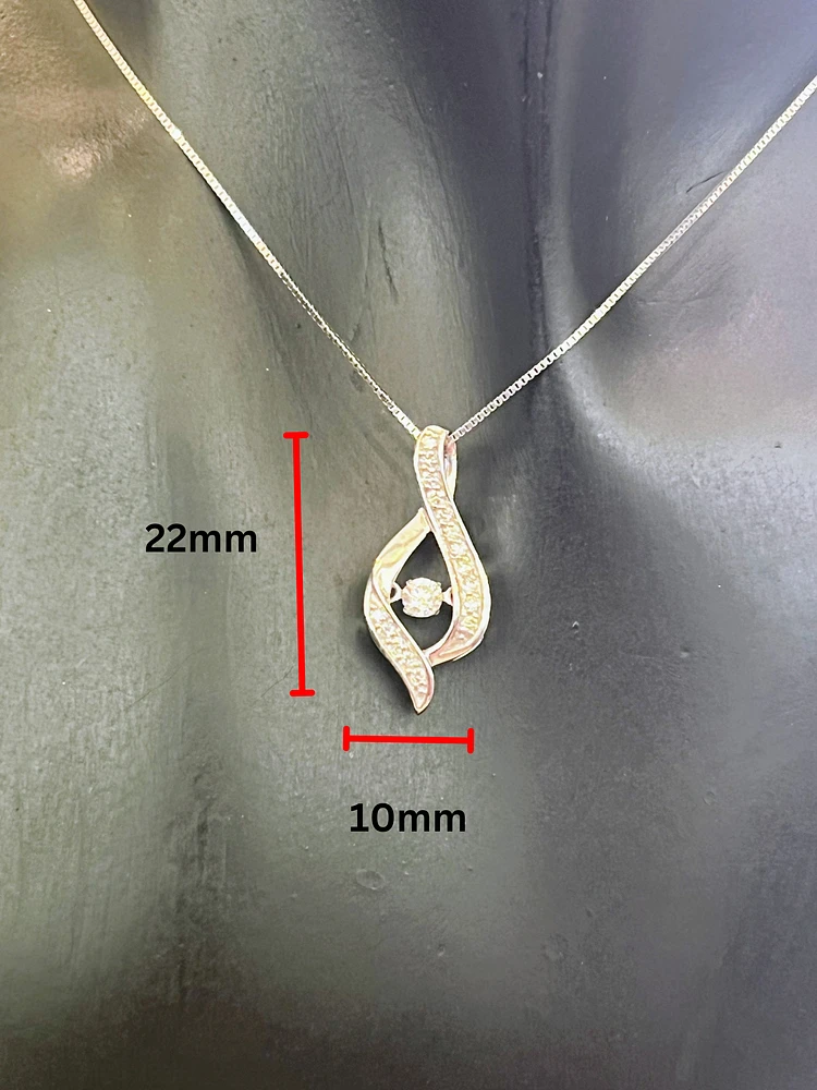 10K Gold 0.25 cttw Diamond Pulse Pendant