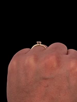 10K Yellow Gold 0.20 cttw Illusion Set Diamond Ring - 4