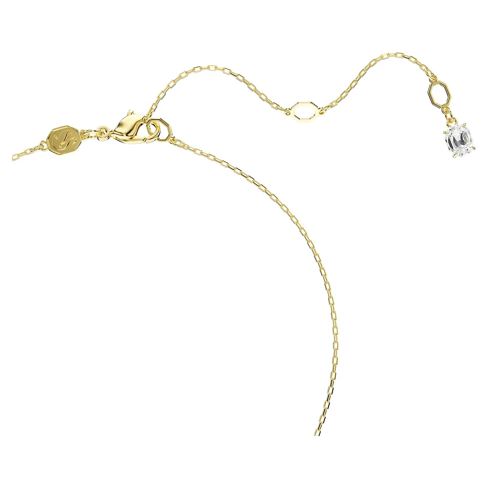 Swarovski Stilla Attract pendant, Round cut, White, Gold-tone plated 5723298