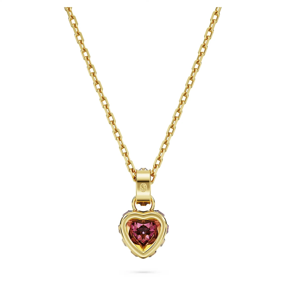 Swarovski Chroma Pendant, Heart, Red, Gold-tone Plated - 5648750