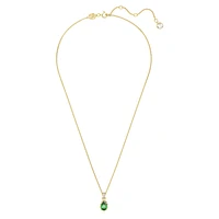 Swarovski Chroma pendant, Pear cut, Green, Gold-tone plated - 5648751