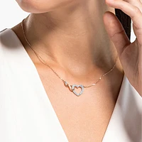 Swarovski Infinity necklace Infinity and heart, White, Mixed metal finish - 5518865
