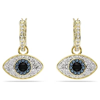 Swarovski - Symbolica drop earrings, Evil eye, Blue, Gold-tone plated - 5692163/5701612 (SS)