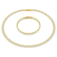 Swarovski - Una Angelic set Round cut, White, Gold-tone plated - 5720506