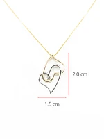 10K 2 Tone Gold Diamond Heart Necklace - 18"