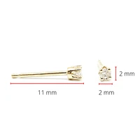 14K Yellow Gold Diamond Studs