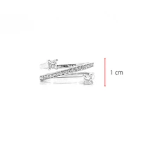 14K White Gold 0.56cttw Canadian Diamond Ring, size 6