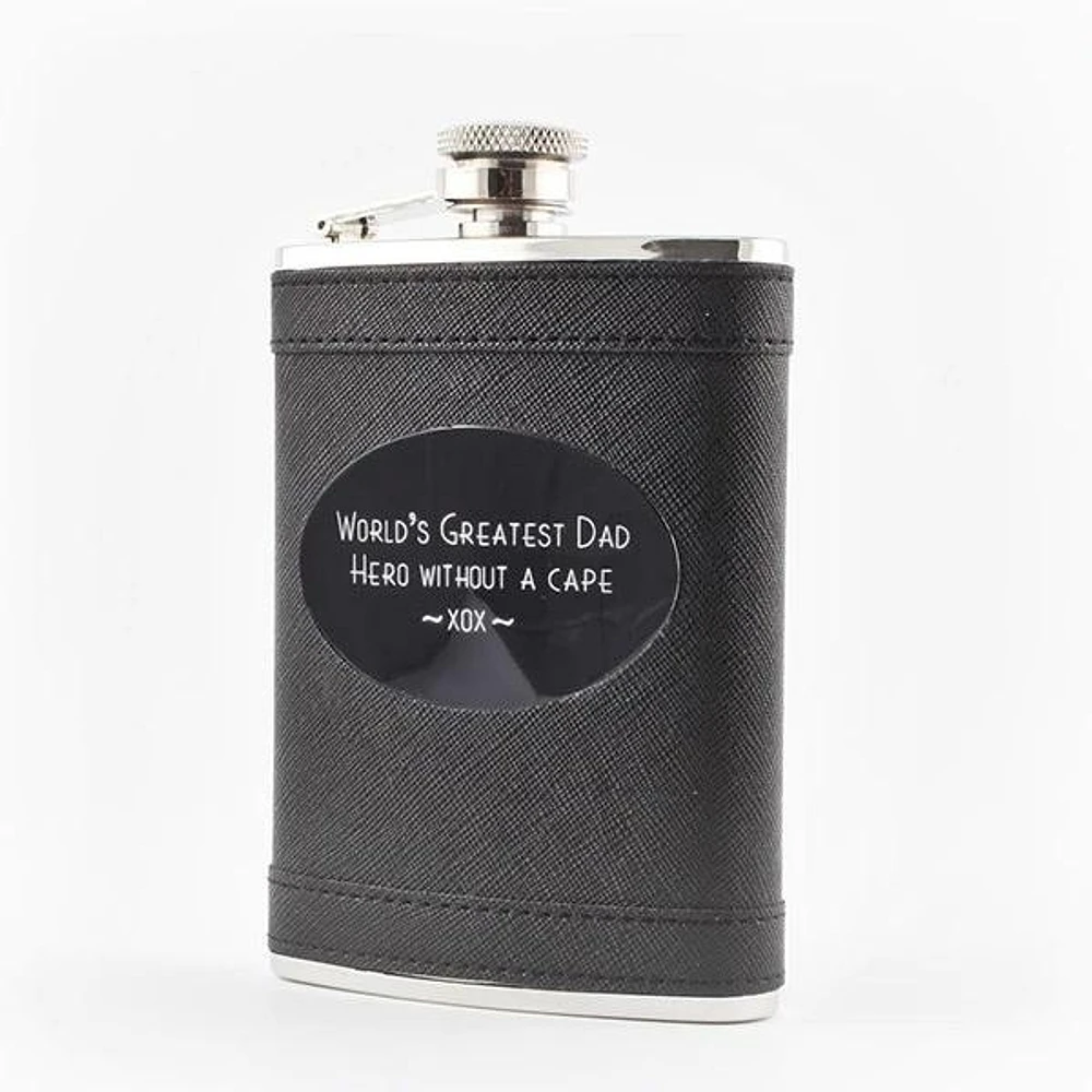 Black Flask with Black Plate