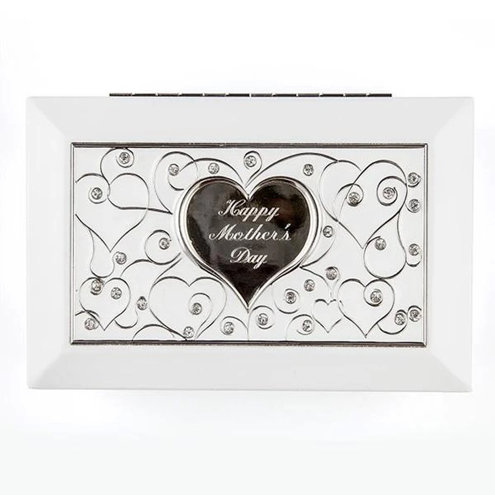 White Jewel Box Recessed Heart