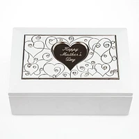 White Jewel Box Recessed Heart