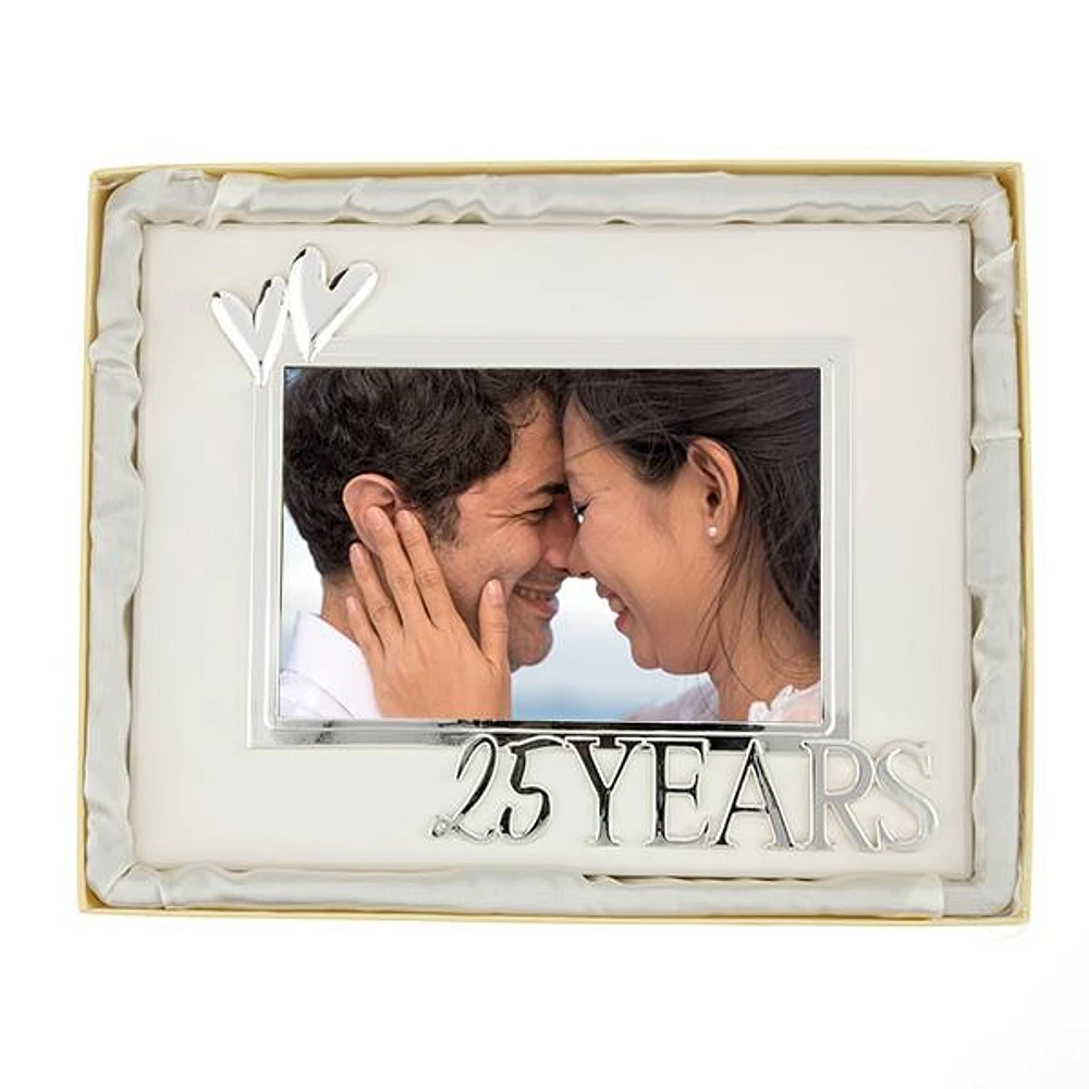 25 Years White Frame