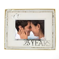25 Years White Frame