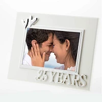 25 Years White Frame