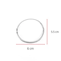 10K White Gold 0.56cttw Diamond Bangle, 7"