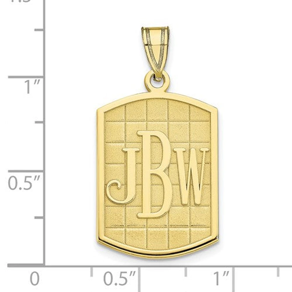 Casted High Polished Antiqued or Sandblast Monogram Pendant - Sterling Silver