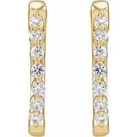 14K Lab-Grown Diamond Hoop Earrings - Gold / Diamonds =