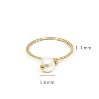 10K Yellow Gold 6.mm Genuine Fresh Water Pearl Ring, size 6.5