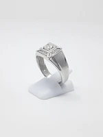 10K White Gold Gents 0.30cttw Canadian Diamond Ring, size 10