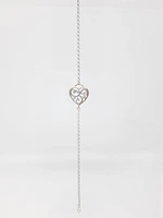 14K White & Rose Gold 0.05cttw Canadian Diamond Bracelet, 7"