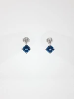 London Blue Topaz and Diamond Earrings