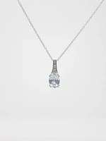 Aquamarine and Diamond Pendant