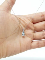 Aquamarine and Diamond Pendant