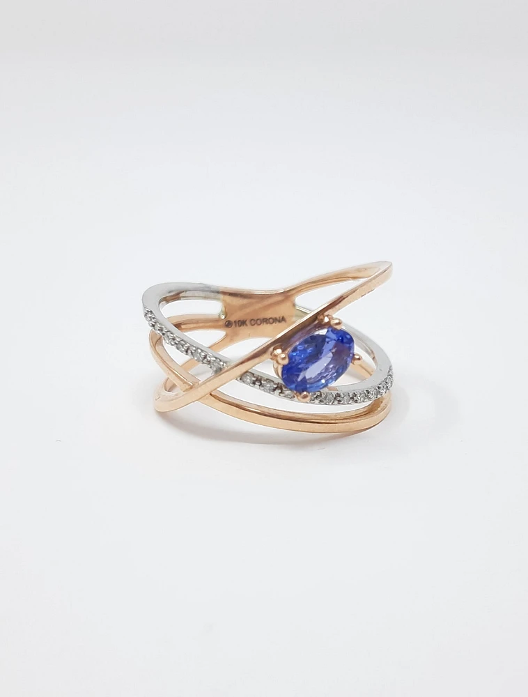 Tanzanite and Diamond Ring