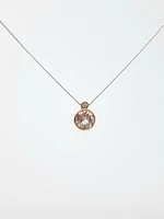 Morganite and Diamond Pendant