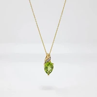 Peridot and Diamond Pendant