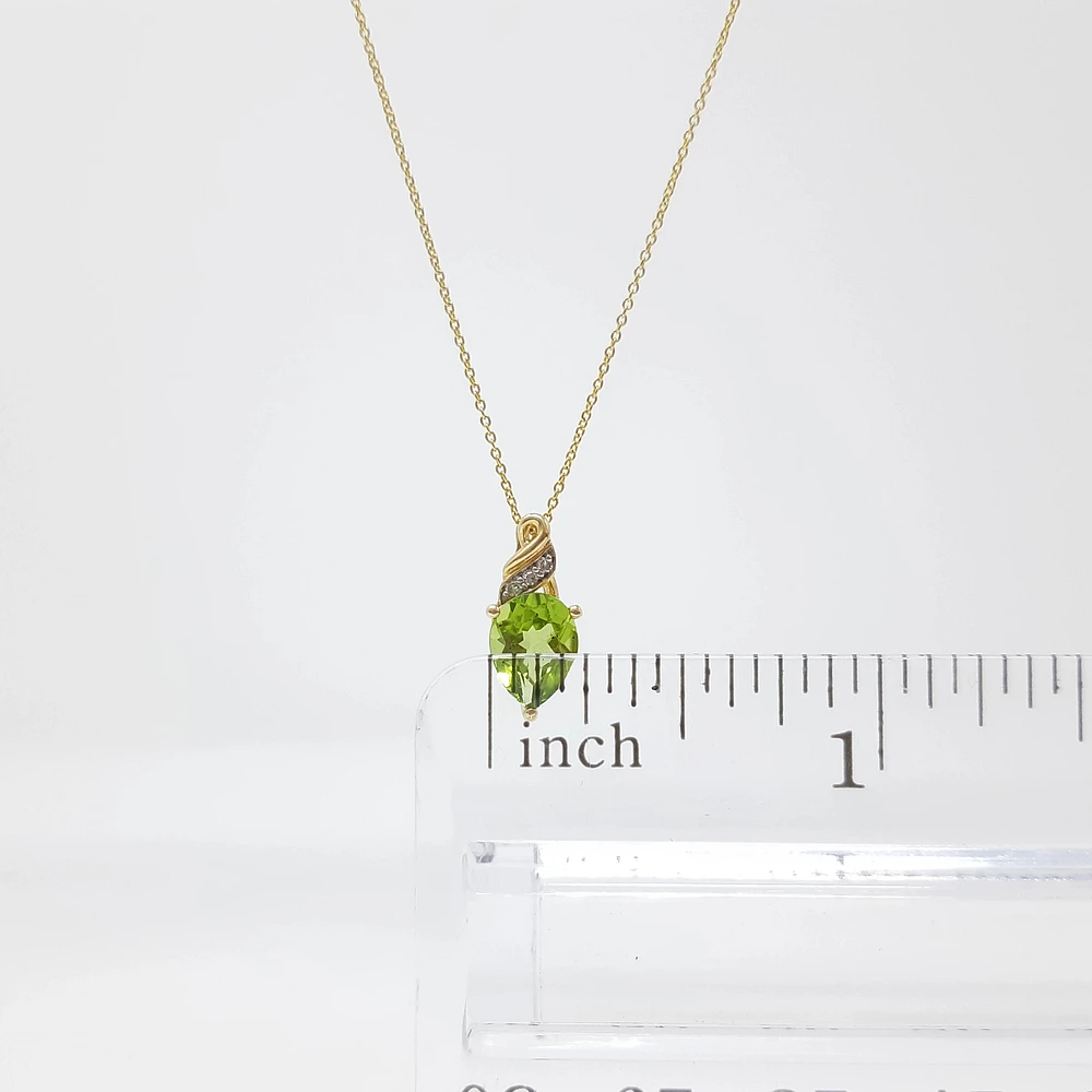 Peridot and Diamond Pendant