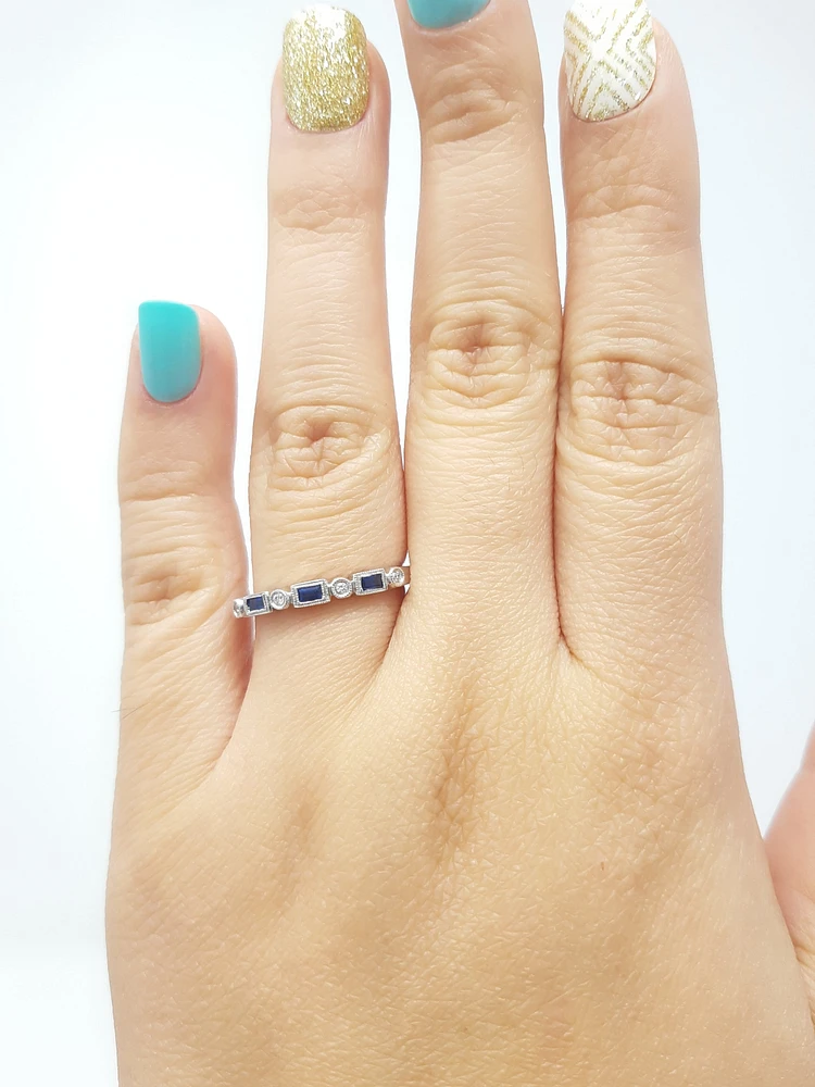 Sapphire and Diamond Ring