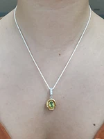 Silver and Peridot Pendant