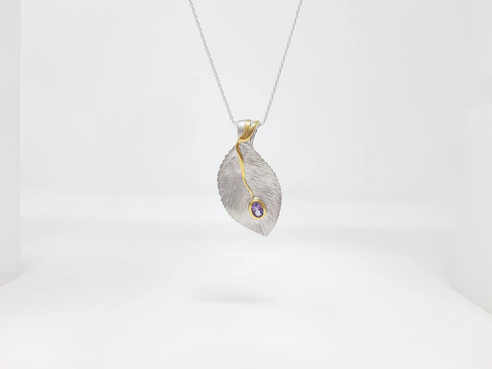 Silver and Amethyst Pendant