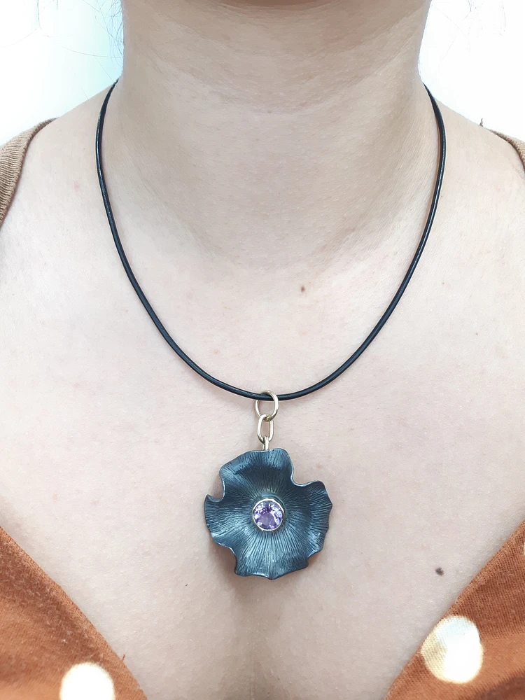 Silver and Amethyst Pendant