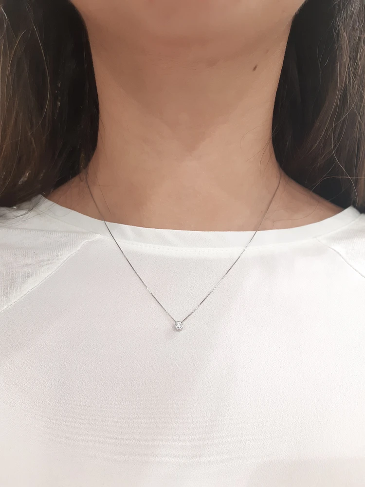 Diamond Solitaire Necklace