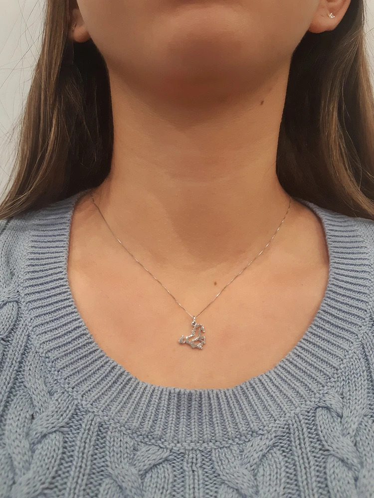 Diamond Horse Pendant
