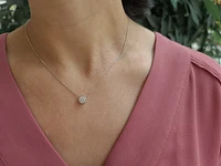 Silver Moissanite Pendant