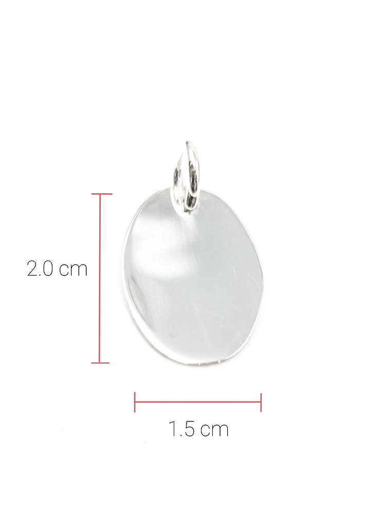 Sterling Silver Oval Charm