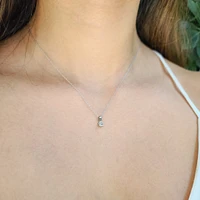 10K White Gold Diamond Pendant