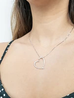 Sterling Silver 0.08cttw Canadian Diamond Necklace, 18”