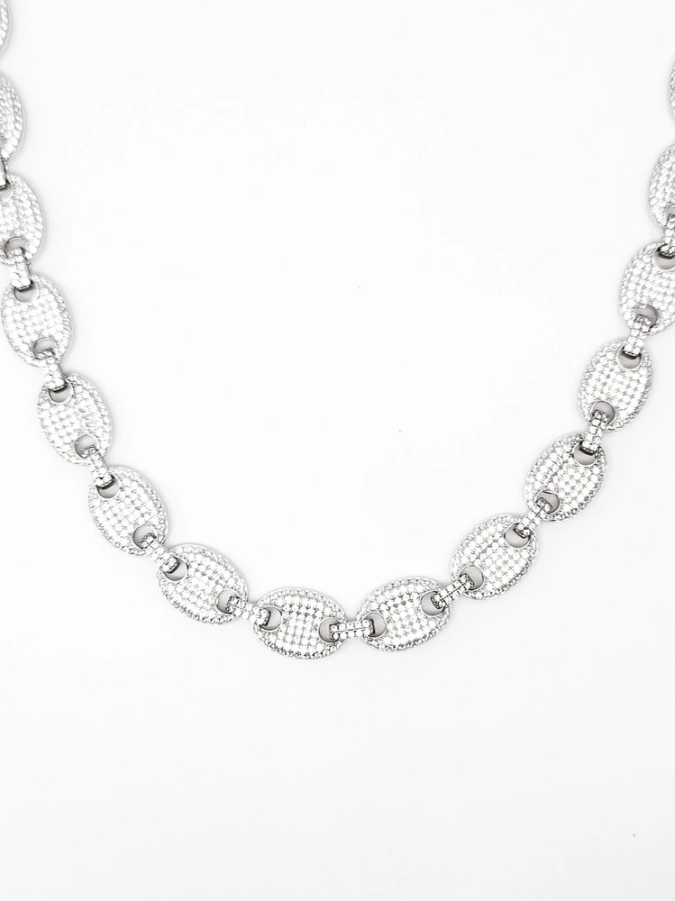 Sterling Silver & Cubic Zirconia Chain