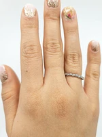 10K White Gold 0.065cttw Diamond Paw Print Ring, size 6.5