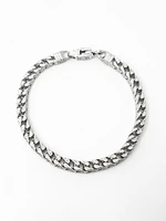 Sterling Silver & Cubic Zirconia Franco Chain - 22" / plated