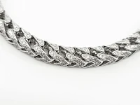 Sterling Silver & Cubic Zirconia Franco Chain - 22" / plated